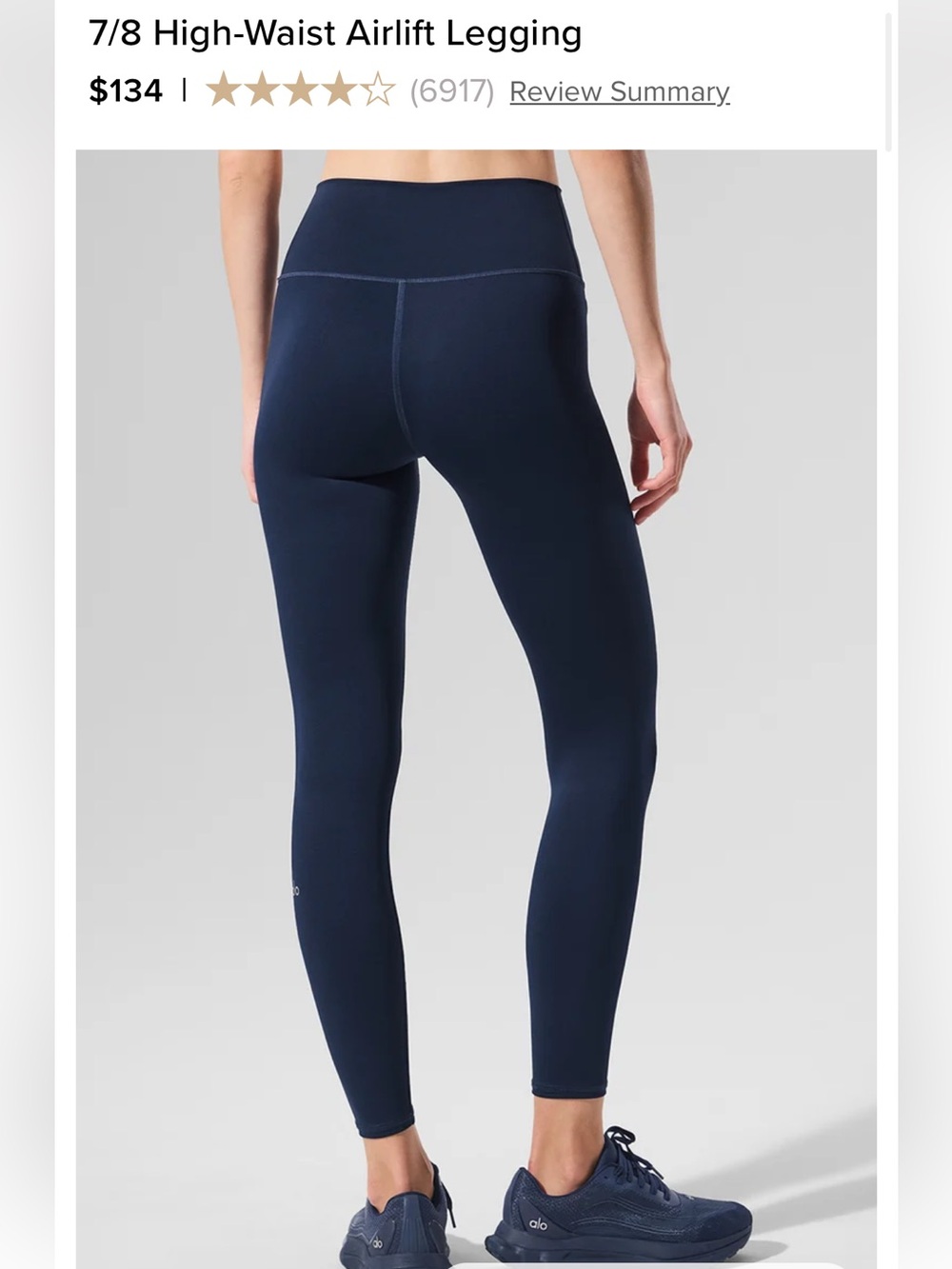 Two pairs of Alo 7/8 air lift leggings